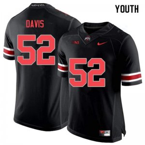 NCAA Ohio State Buckeyes Youth #52 Wyatt Davis Blackout Nike Football College Jersey LQT3345RR